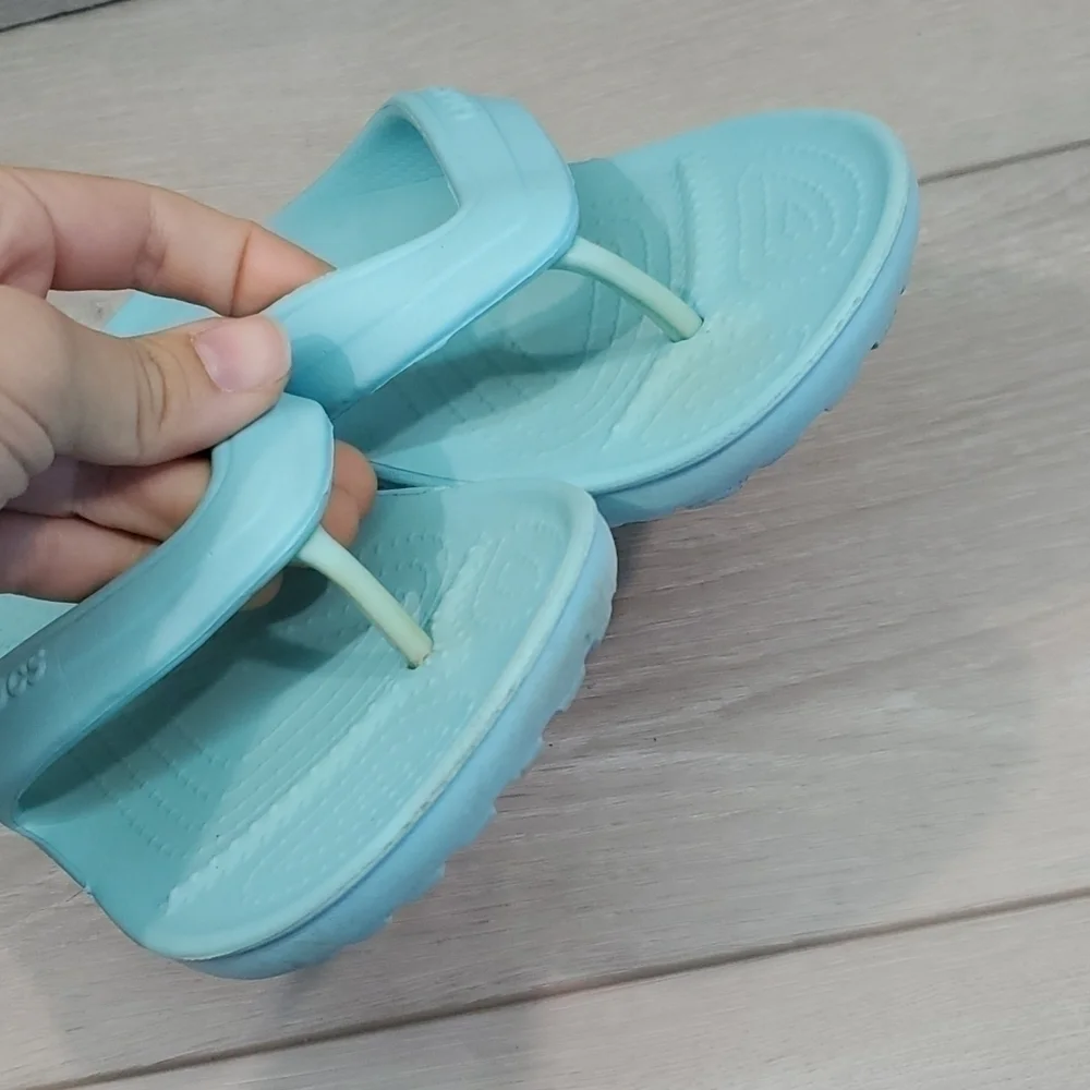 Crocs Kids Girls Outdoor Rubber Sandals Flip Flop shoes sz J1